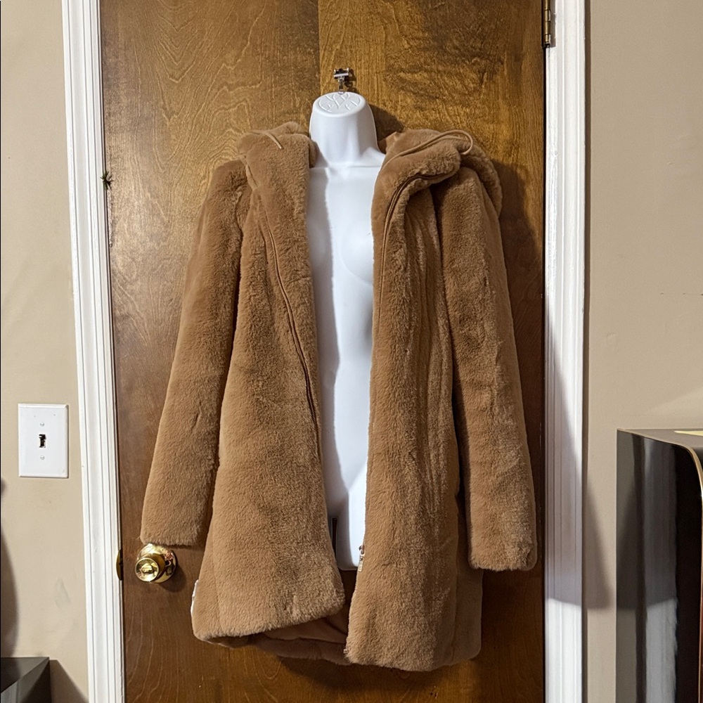 Women's Tan Teddy Jacket